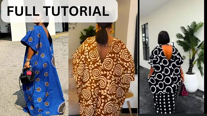 Trendy Bubu dress with DEEP-V neckline./ beginner’s Friendly tutorial. 