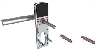 Maniglia elettronica dormakaba c-lever air - piastra larga
