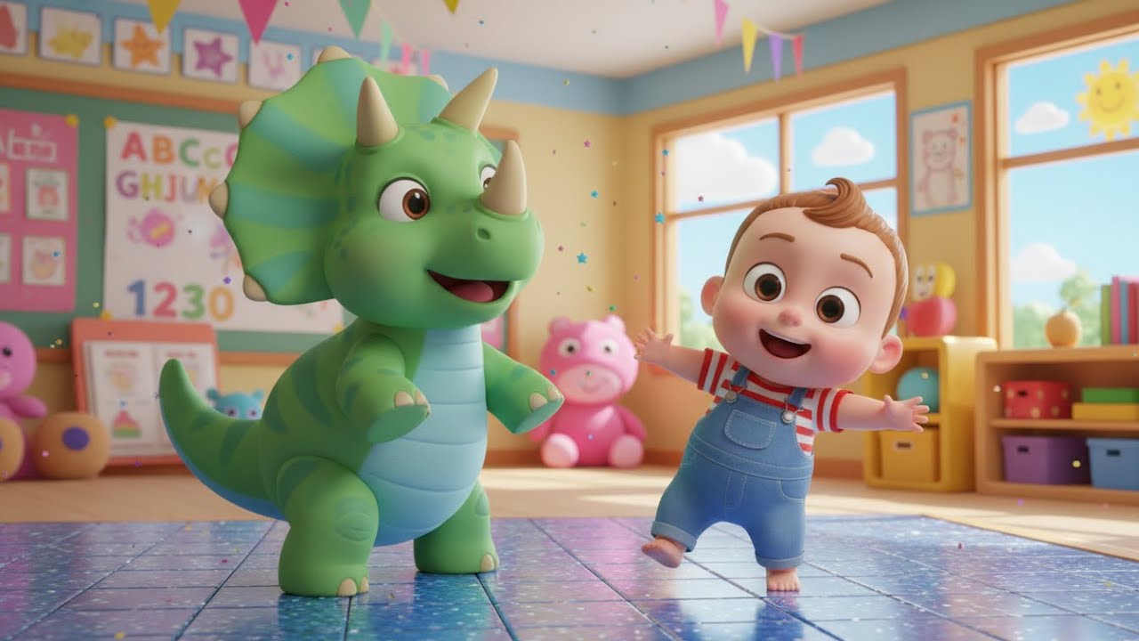 Dinosaur Dance School | Fun Prehistoric Song for Toddlers to Sing and Dance