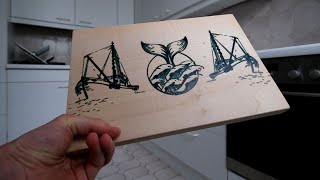 Epoxy Inlay Ocean Cutting Board (CNC)