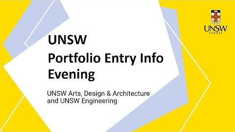 UNSW Portfolio Entry Info Evening 2024