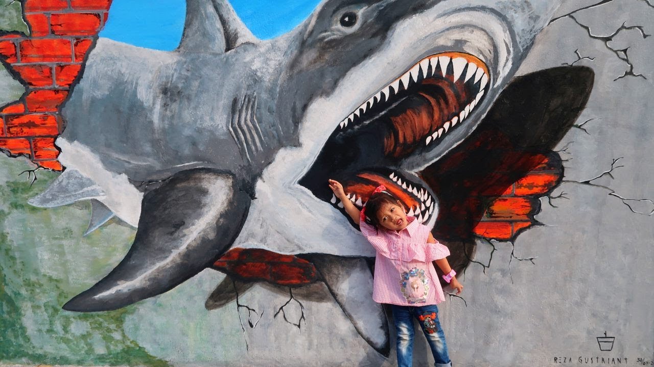 Keren Lukisan 3d Tembok Mirip Asli Mural Kota Tarakan Ikan