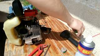 Simple lawn mower motor piston-ring replacement