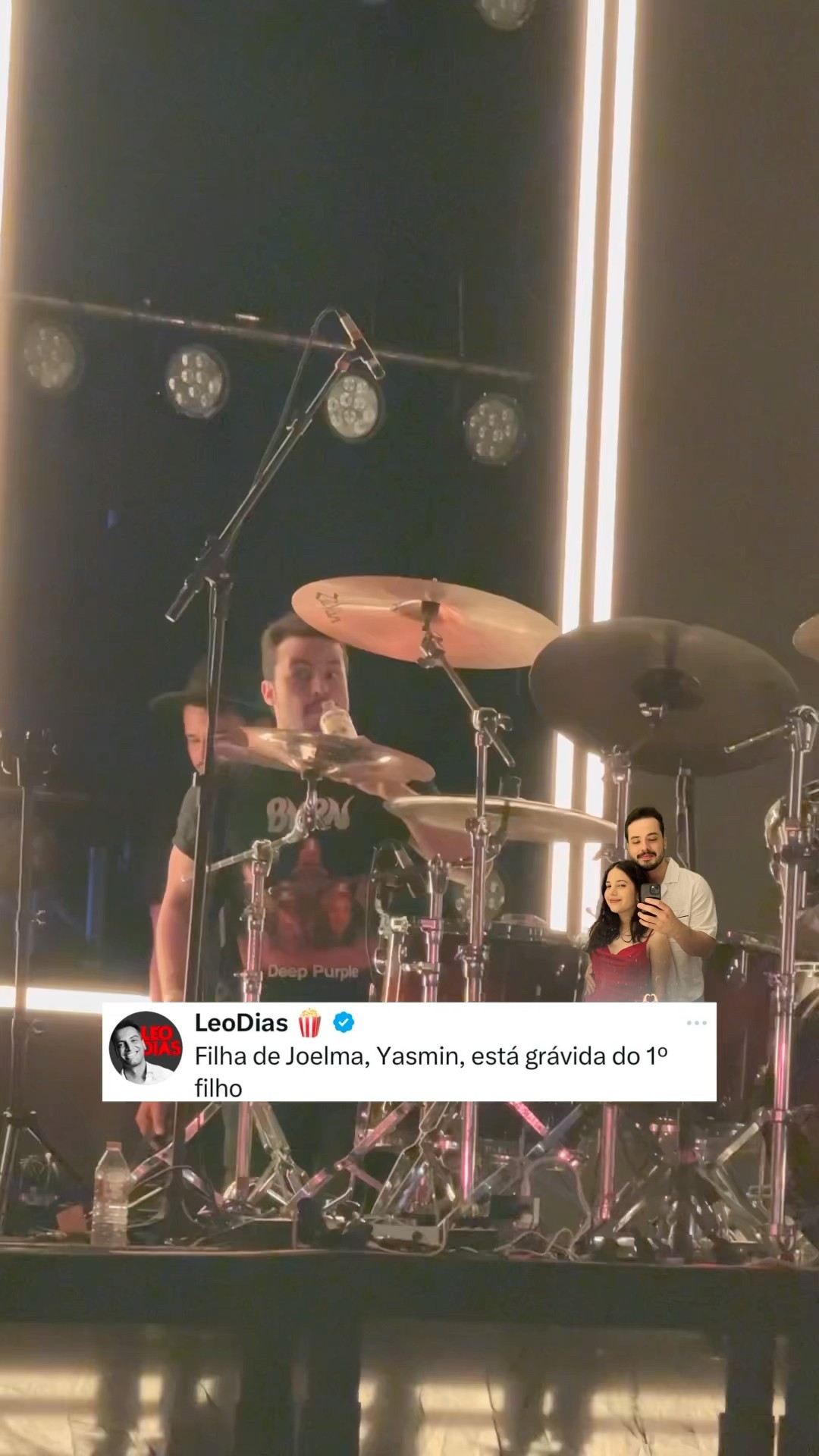 Yasmin e Neto (baterista da Joelma) serão papais
