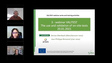 VALITEST web. ser. 1:  The use and validation of on site tests
