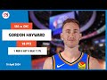 Gordon hayward 18 pts 1 reb 0 ast 0 blk 1 stl  vs sas 10 apr 2324 okc player highlights