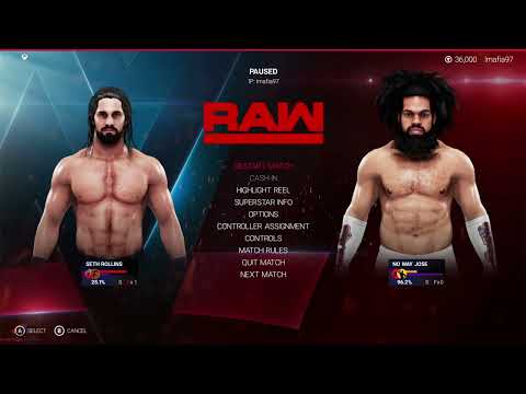 WWE 2K19 XBOX Series X Gameplay - Seth Rollins vs No Way Jose
