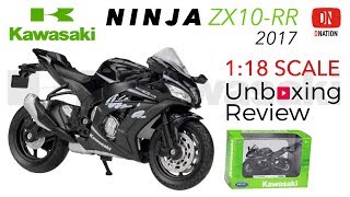 1:18 KAWASAKI NINJA ZX-10 R Road bike Diecast Model Toy Gift Motorcycle 