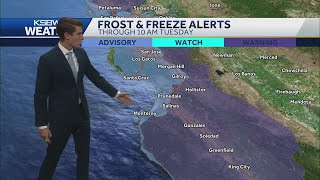 Freeze warning in place overnight for Monterey County