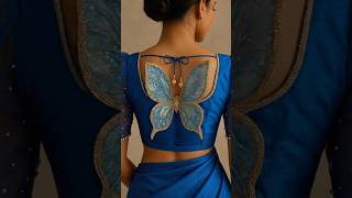 Beautiful Blouse Back Design Hack ⚡ #shortsvideo #sewinghacks