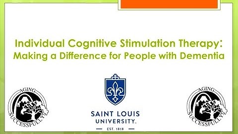 iCST - Cognitive Stimulation Therapy for Individuals