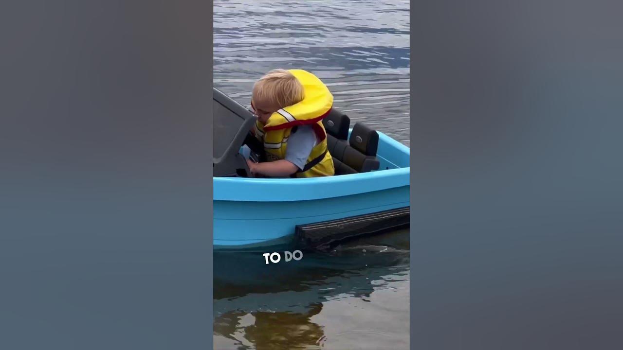 Little boy takes the boat out by himself 😂👏 @LiamsLifeYouTube