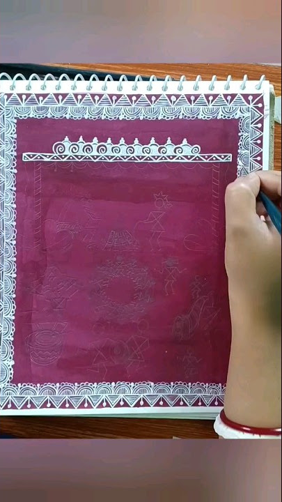 Warli Wedding scene #painting #acrylics #warli #shorts #raicreativespace #youtubeshorts