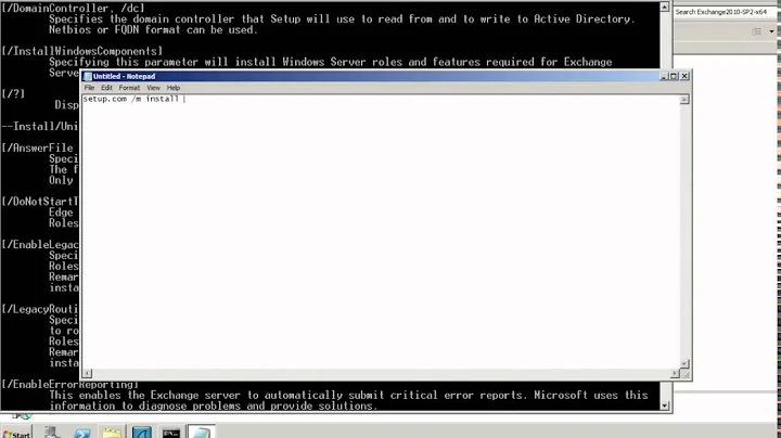 Step by step Installing Exchange 2010 SP2 on Windows Server 2008R2 SP1