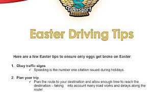 Smith Transport - Easter Driving Tips from Safety