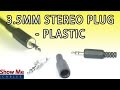 3.5mm Plastic Stereo Plug - DIY Project to Repair Your Audio Cable #973