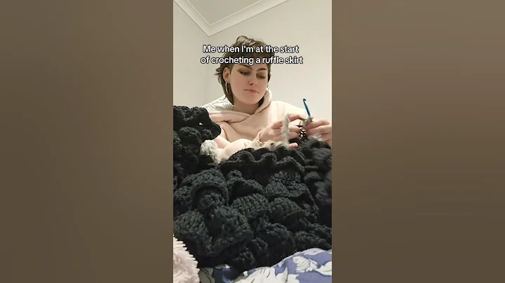 This is 40 hours into crocheting this ruffle skirt #Crochet #RuffleSkirt