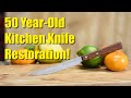 Simple Kitchen Knife Restoration!  No Fancy Tools.