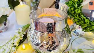 Curved Mercury Glass Jars With Lids