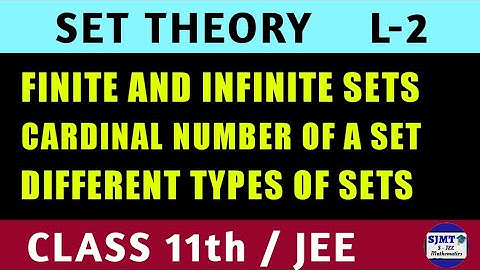 Set Theory Lecture 2 (Finite / Infinite Sets, Cardinal number of Finite Set, Different Types of sets
