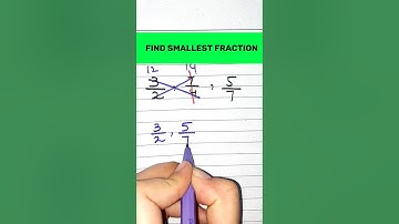 How to Find Smallest Fraction? #shorts