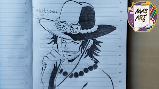 How to draw D.ACE  | One Piece | step by step || كيفية رسم أيس من انمي وان بيس
