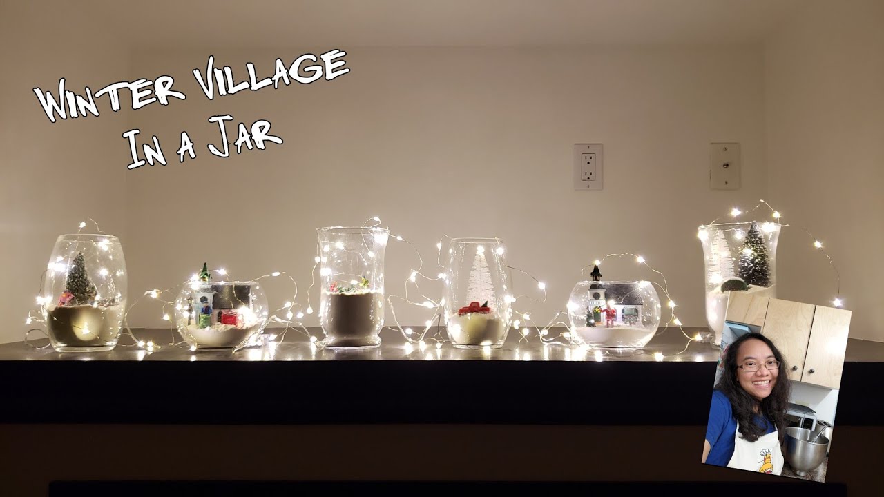 DIY Christmas Village Jars