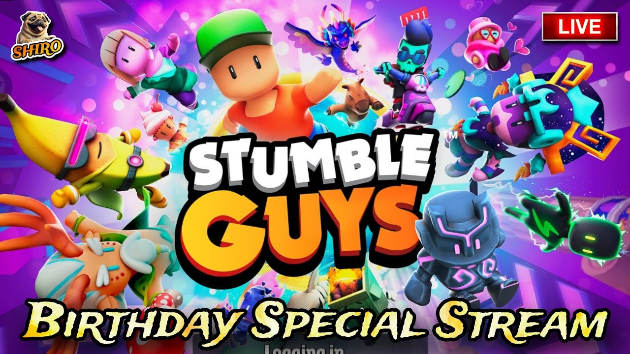🛑GIVEAWAY | BIRTHDAY SPECIAL STREAM | Stumble Guys Live  | SHIRO CAPTAIN 