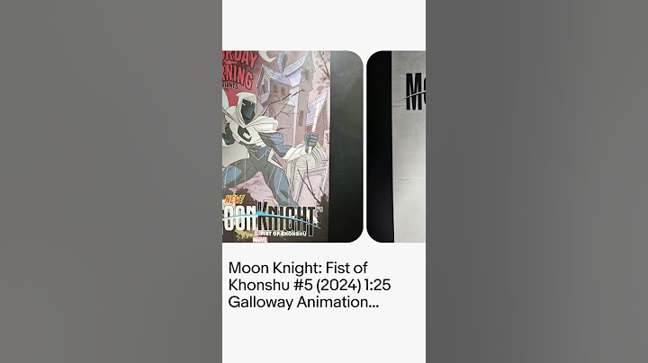 Moon Knight: Fist of Khonshu #5 (2024) 1:25 Galloway Animation Variant NM Marvel