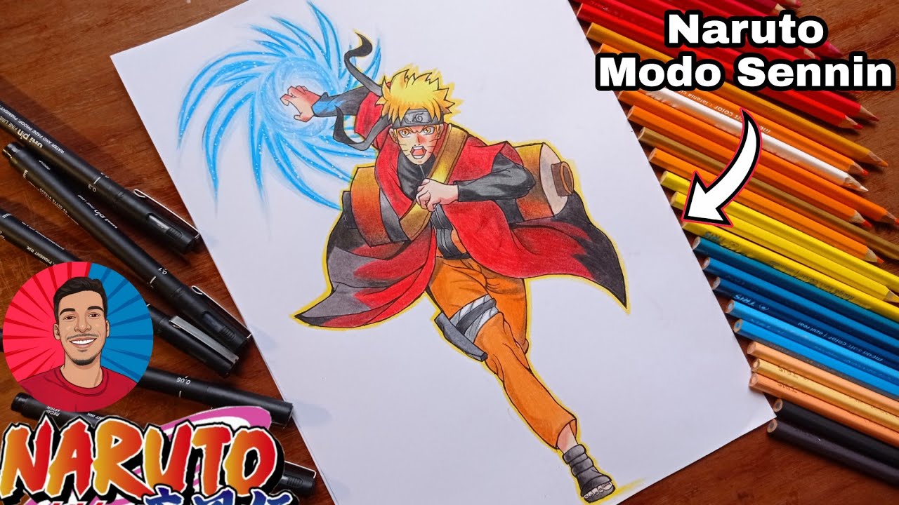 Como Desenhar o Naruto Modo Sennin - Passo a Passo - Drawing Naruto Sennin  