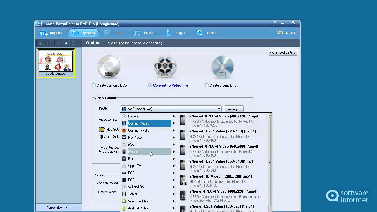 How it works: Leawo PowerPoint to DVD Pro