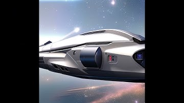 Spaceship flying in space - generative ai