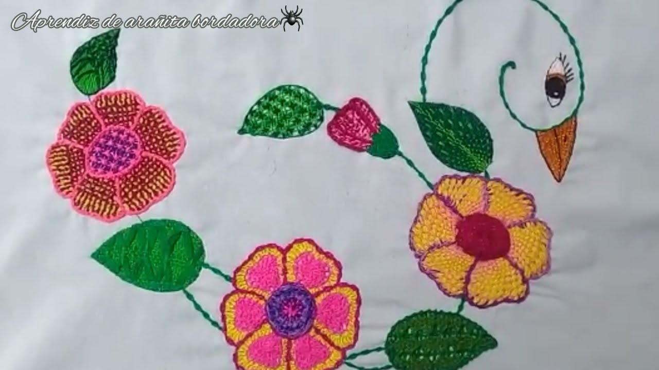 Bordado de ojos/ Puntada en ojal/ Bordado de pico y ojito