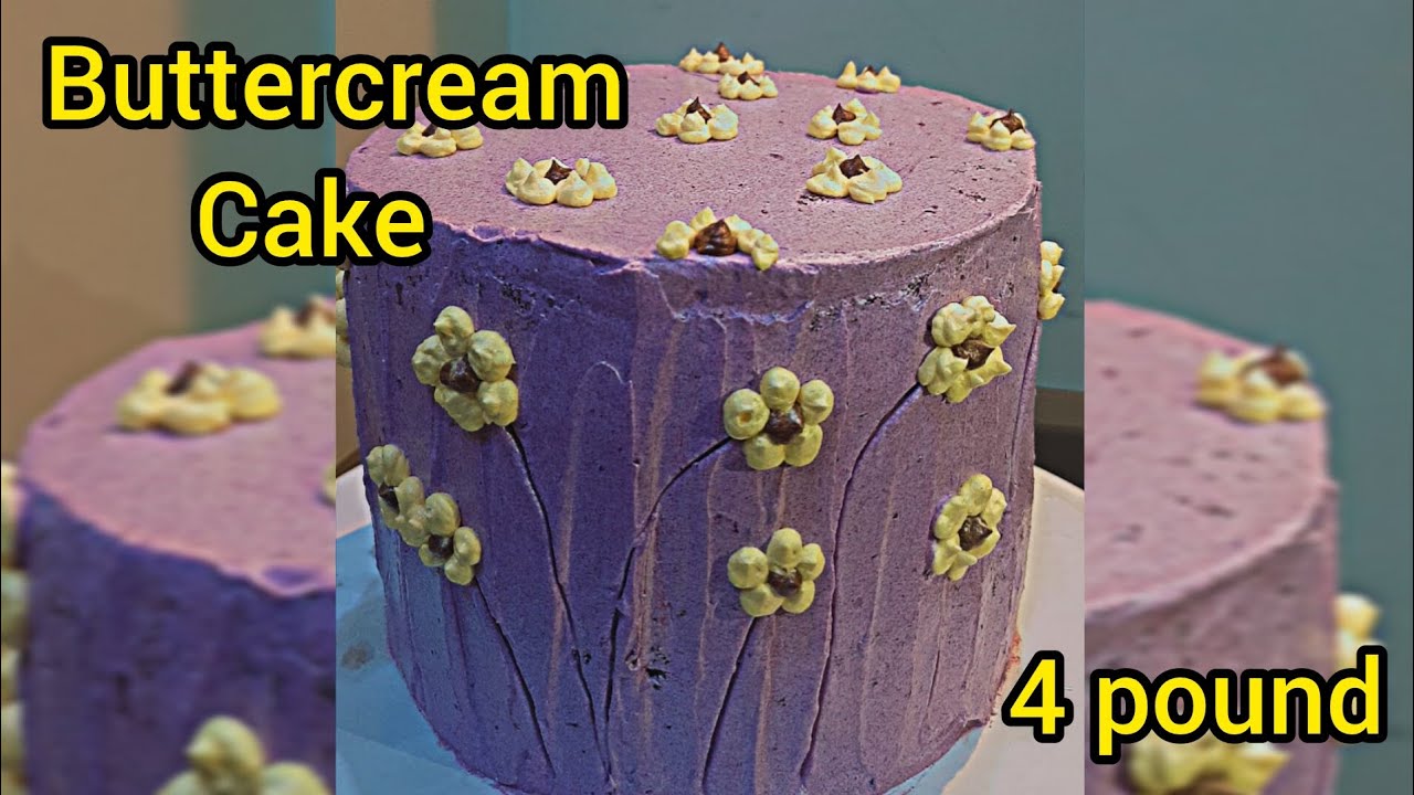 Pinterest Cake tutorial. By Laiba kitchen.4 pound cake with buttercream ...