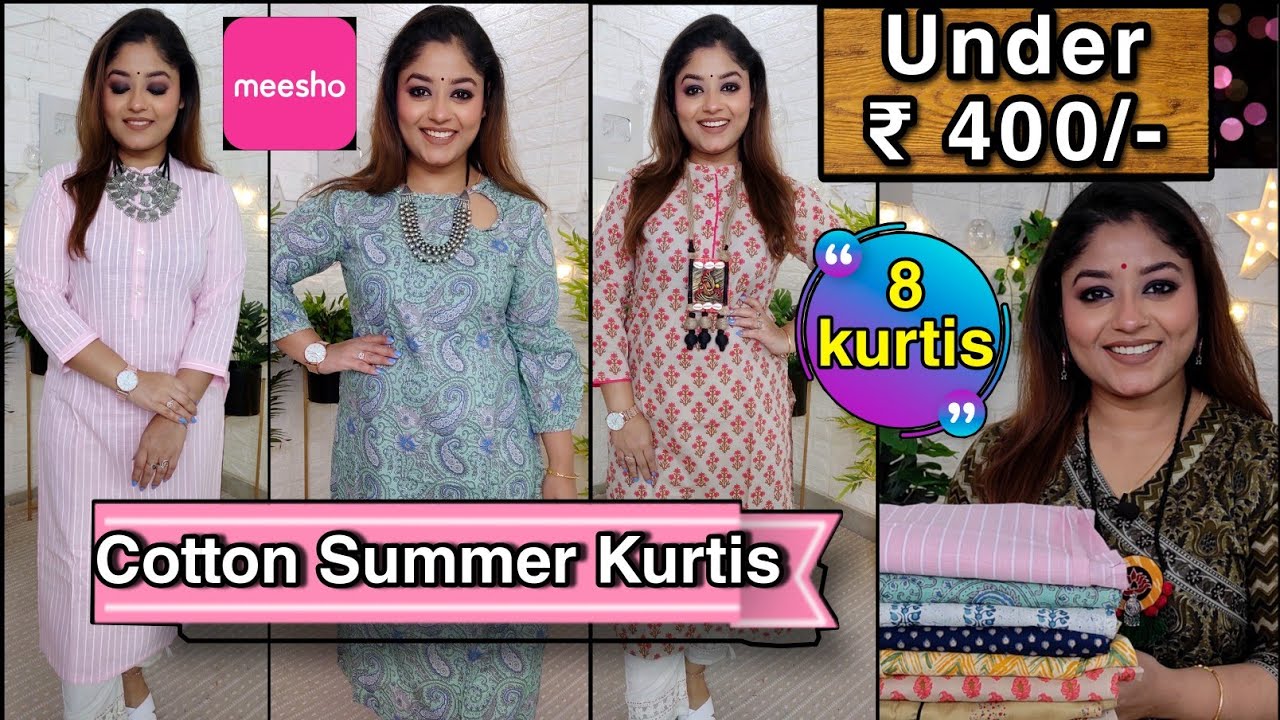 Under 400/-🌼Meesho Kurti haul🌼Cotton/ kalamkari/ Bandhej/ Office Wear/  Daily wear🌼S to 2xl🌼Vaishali - YouTube