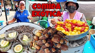 Comida EXOTICA CALLEJERA en Ecuador 🐌🪲🍴 - Josue y Elie