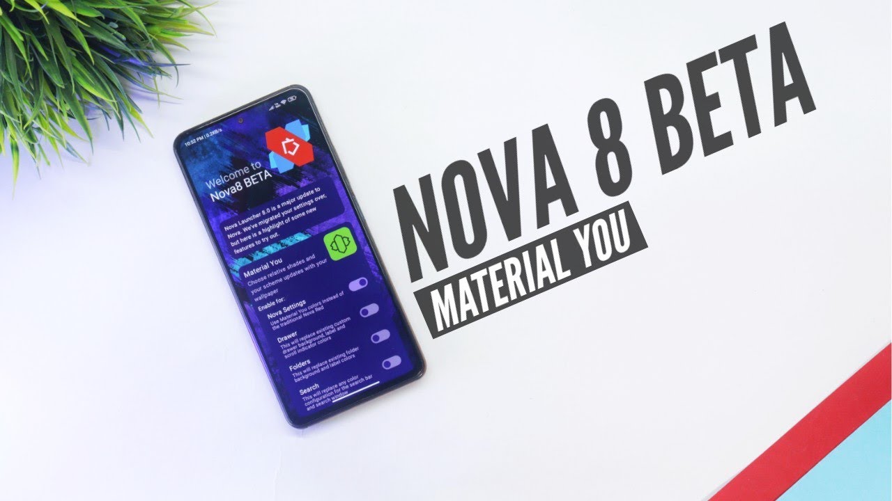 Nova 8 BETA LAUNCHER Full Material You Theming Support Android