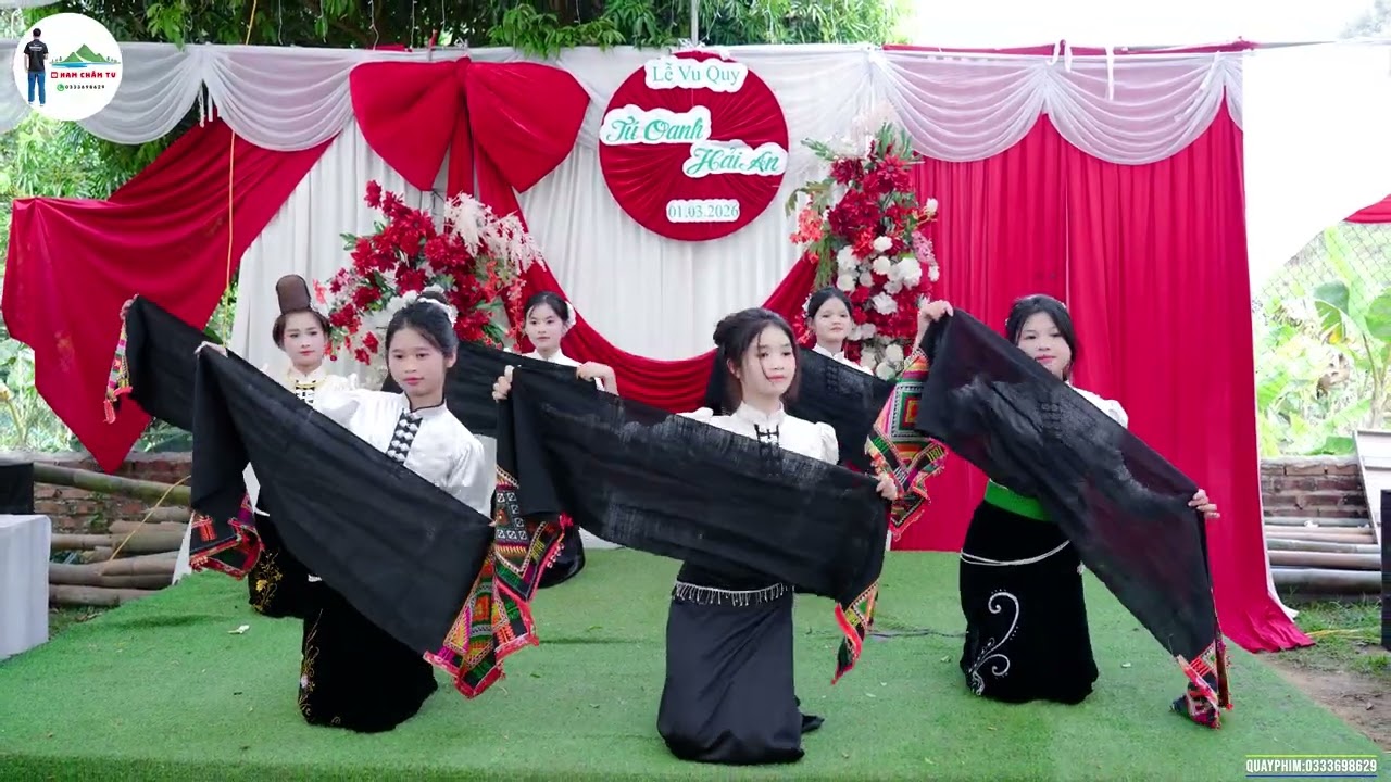 VŨ ĐIỆU CHIẾC KHĂN PIÊU THỂ HIỆN CÔ DÂU & ĐỘI MÚA XINH GÁI MÚA RẤT ĐẸP