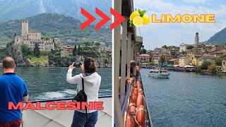 8K 💡 Lake Garda 🇮🇹 Adventure: Malcesine 🏰 to🛥 Limone 🍋 a marvelous boat tour and then walk in Limone