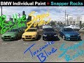 BMW Individual Paint - Rallye Green | Speed Yellow | Tanzanite Blue | Snapper Rocks