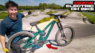 Homemade ELECTRIC DOWNHILL BIKE vs OLYMPIC BMX TRACK!