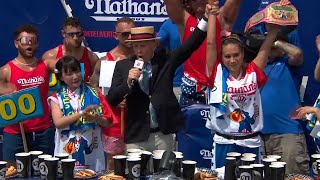 Miki Sudo downs 39.5 hot dogs in drama-filled finish to win 2023 Nathan's Famous Hot Dog Contest 🌭🏆