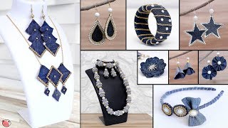 9 Old Jeans Jewelry Idea !!! Old Clothes Reuse