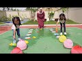 BELAJAR WARNA DAN BERHITUNG DENGAN KEYSHA DAN AFSHEENA - Kids Playing Games With Balloons