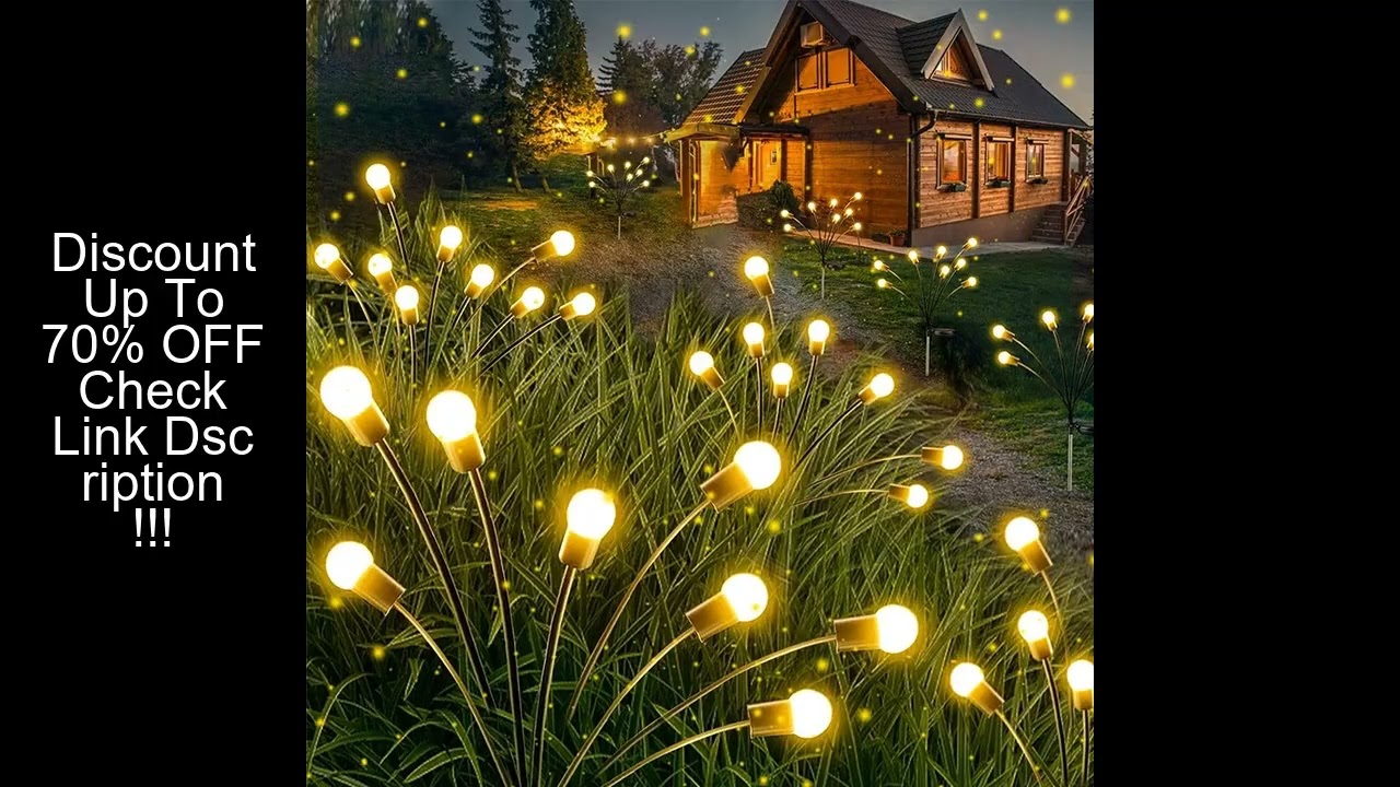Garden Lights-New Upgraded Solar Powered Firefly Lights Outdoor Waterproof Vibran Garden Lights for