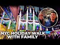 ✨NYC Christmas✨Walk with Family in Rockefeller Center & 5th Avenue (November 2021)