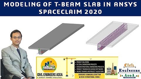 Modeling of T-beam slab in Ansys Spaceclaim 2020 R1