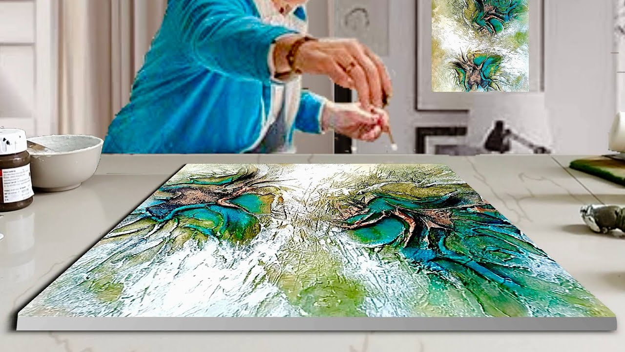 Mastering TEXTURED ABSTRACT Art On Canvas / ACRYLIC Painting / Tools ...