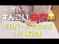 【節約生活】半日パートと小さい副業で生きるアラフォー一人暮らしの家計簿・生活費【赤字家計簿】