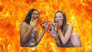 2X FIRE NOODLE MUKBANG *she peed her pants*